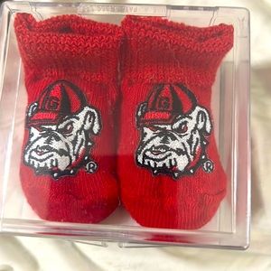 🔴3/10 Georgia Bull Dogs  Baby Booties